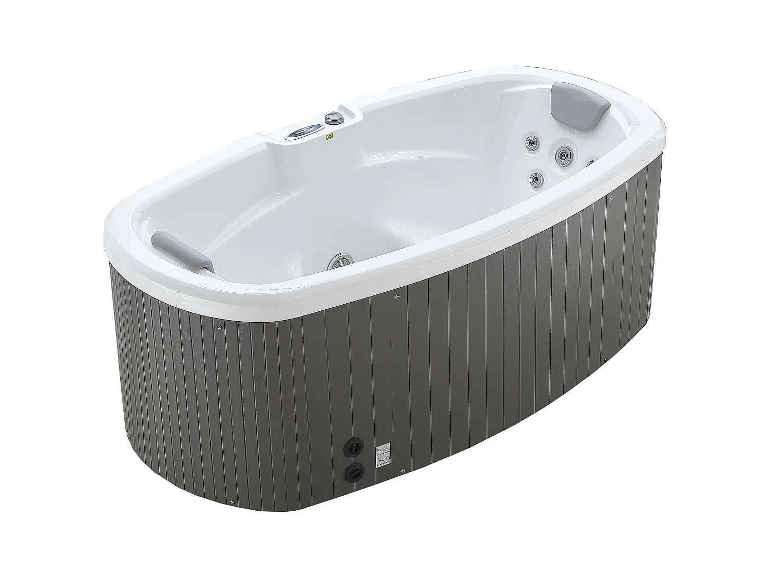 SPA 2 places blanc perlé avec bâche - 14 jets - L210 x P110 x H74 cm - Système BALBOA - SAMOA IV