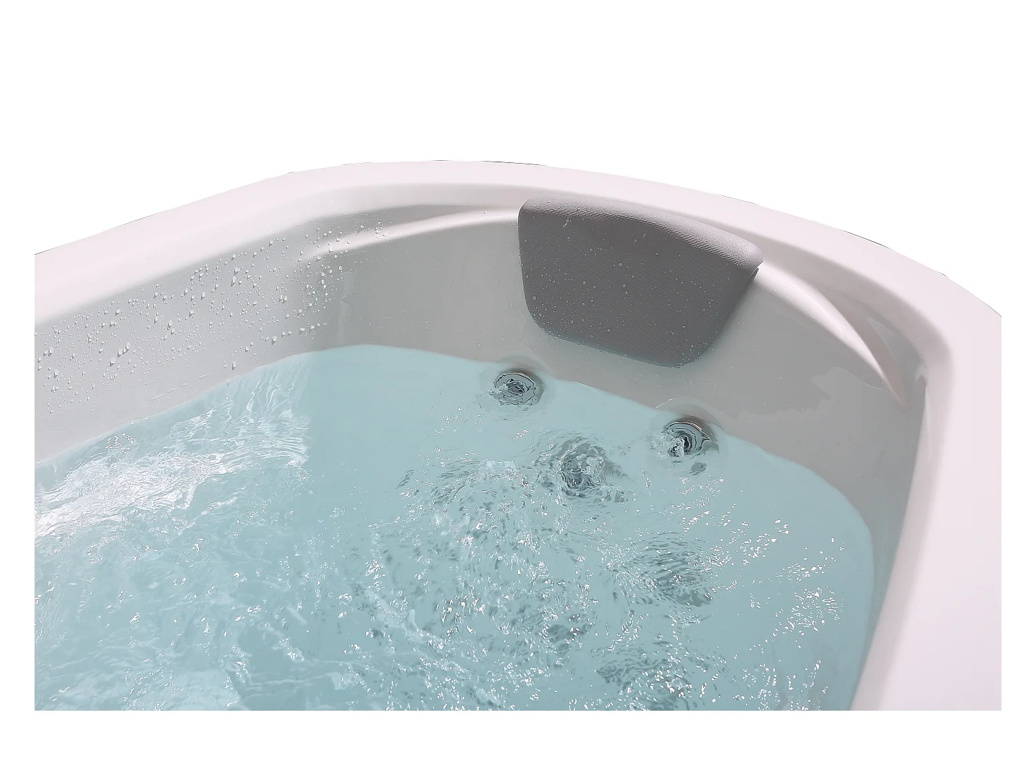SPA 2 places blanc perlé avec bâche - 14 jets - L210 x P110 x H74 cm - Système BALBOA - SAMOA IV