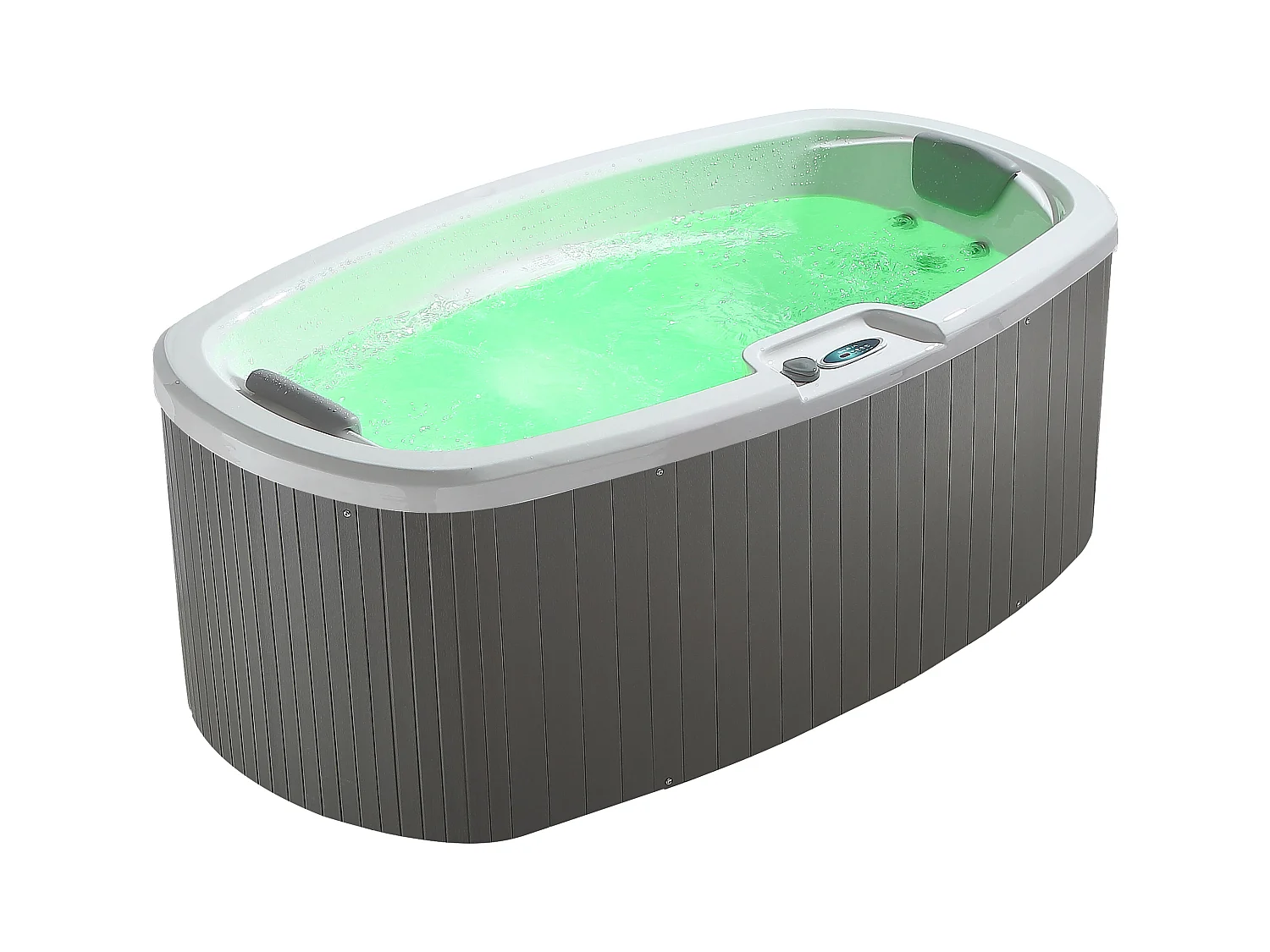 SPA 2 places blanc perlé avec bâche - 14 jets - L210 x P110 x H74 cm - Système BALBOA - SAMOA IV