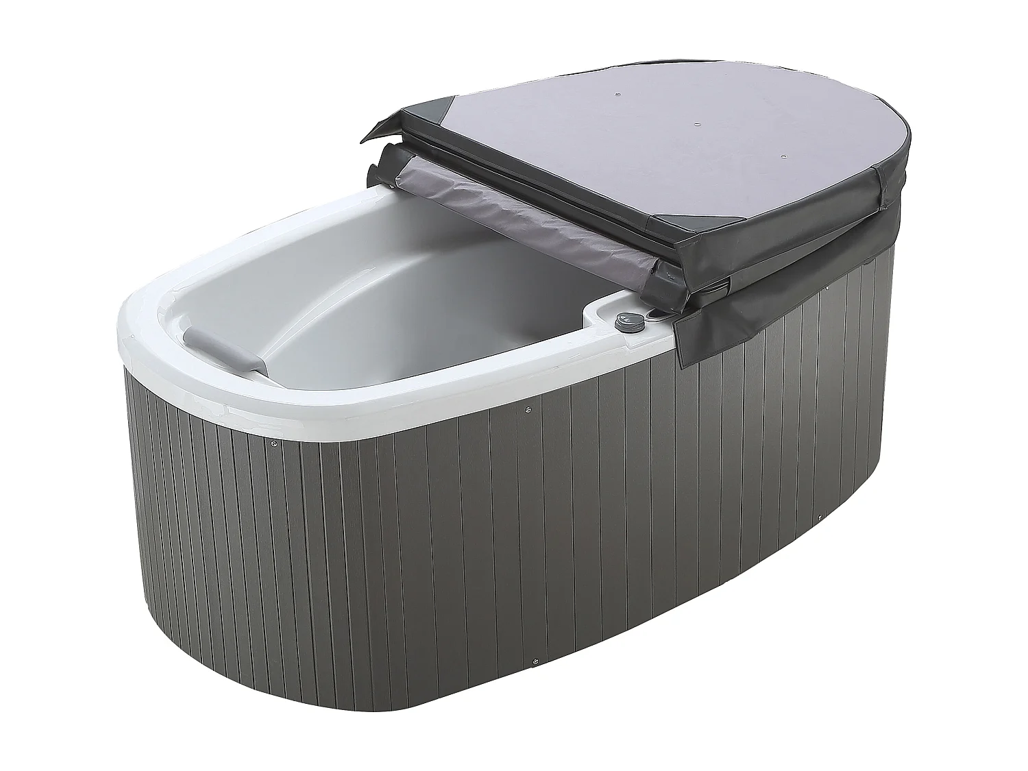 SPA 2 places blanc perlé avec bâche - 14 jets - L210 x P110 x H74 cm - Système BALBOA - SAMOA IV