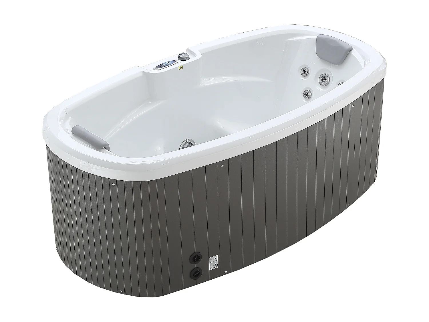 SPA 2 places blanc perlé avec bâche - 14 jets - L210 x P110 x H74 cm - Système BALBOA - SAMOA IV