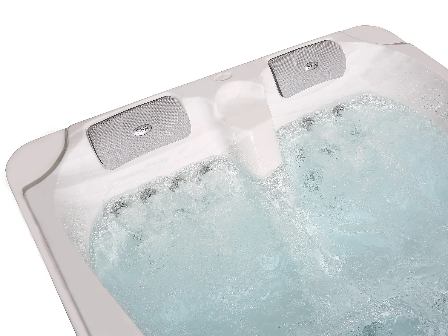 SPA 3 places blanc perlé avec bâche - 35 jets - L210 x P158 x H73 cm - Système BALBOA - MAUPITI III