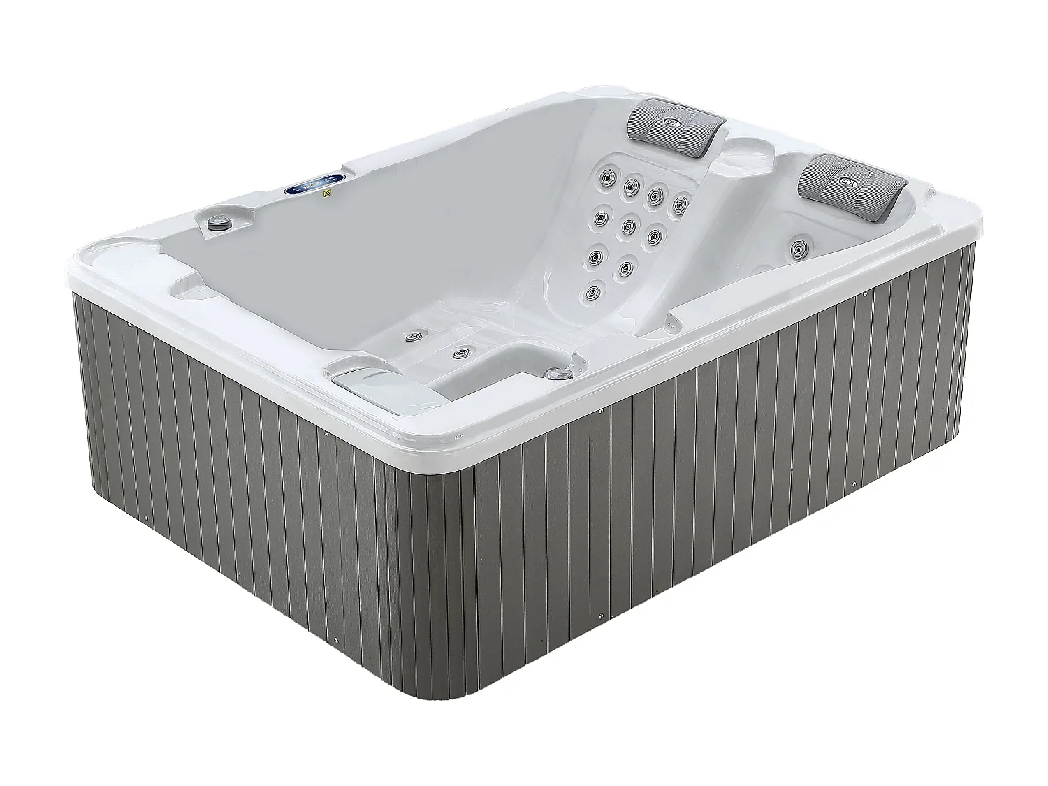 Spa de 3 lugares branco pérola com cobertura, 35 jatos, C210 x L158 x A73 cm, sistema BALBOA - MAUPITI III