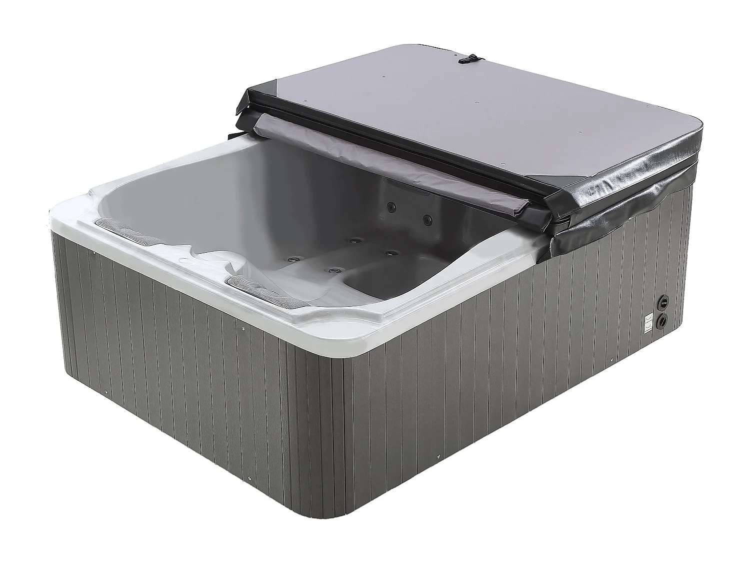 SPA 3 places blanc perlé avec bâche - 35 jets - L210 x P158 x H73 cm - Système BALBOA - MAUPITI III