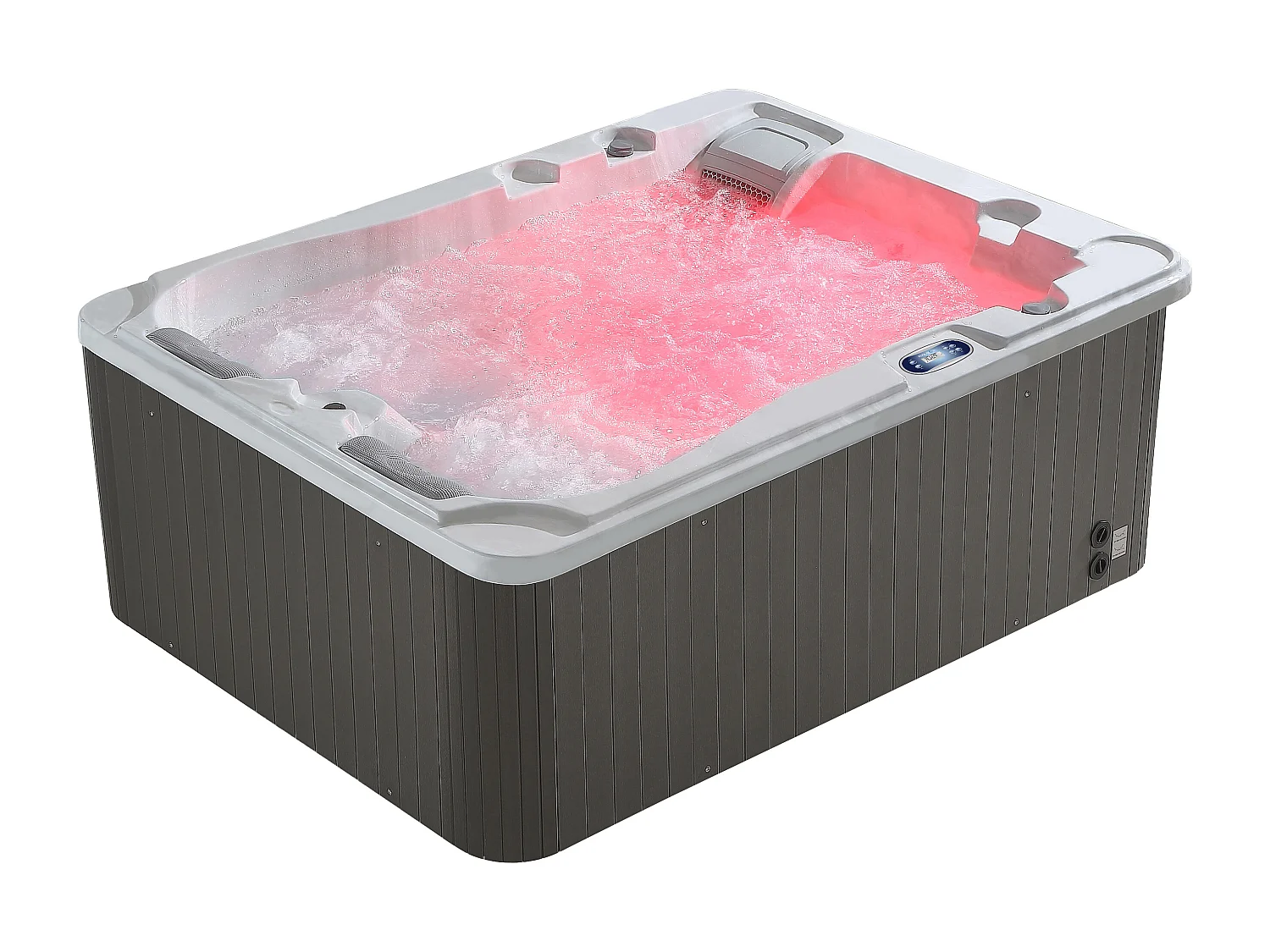 Spa de 3 lugares branco pérola com cobertura, 65 jatos, C210 x L158 x A73 cm, sistema BALBOA - FIDJI VI