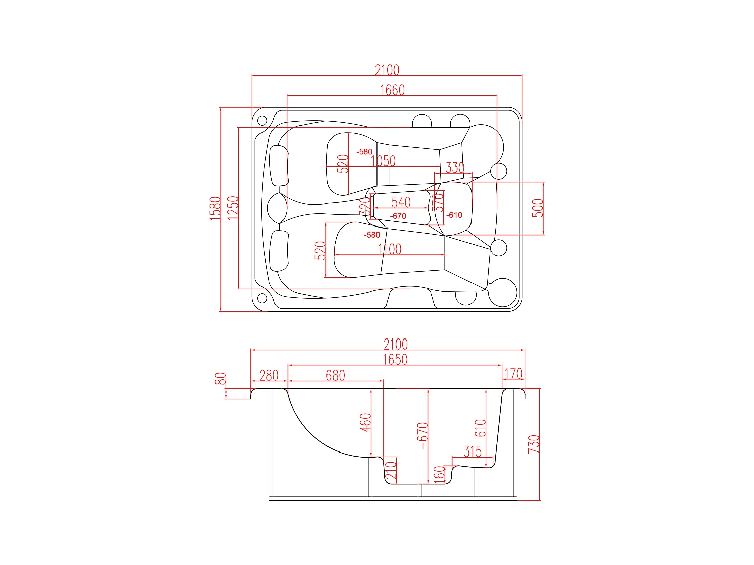 SPA 3 places blanc perlé avec bâche - 65 jets - L210 x P158 x H73 cm - Système BALBOA - FIDJI VI