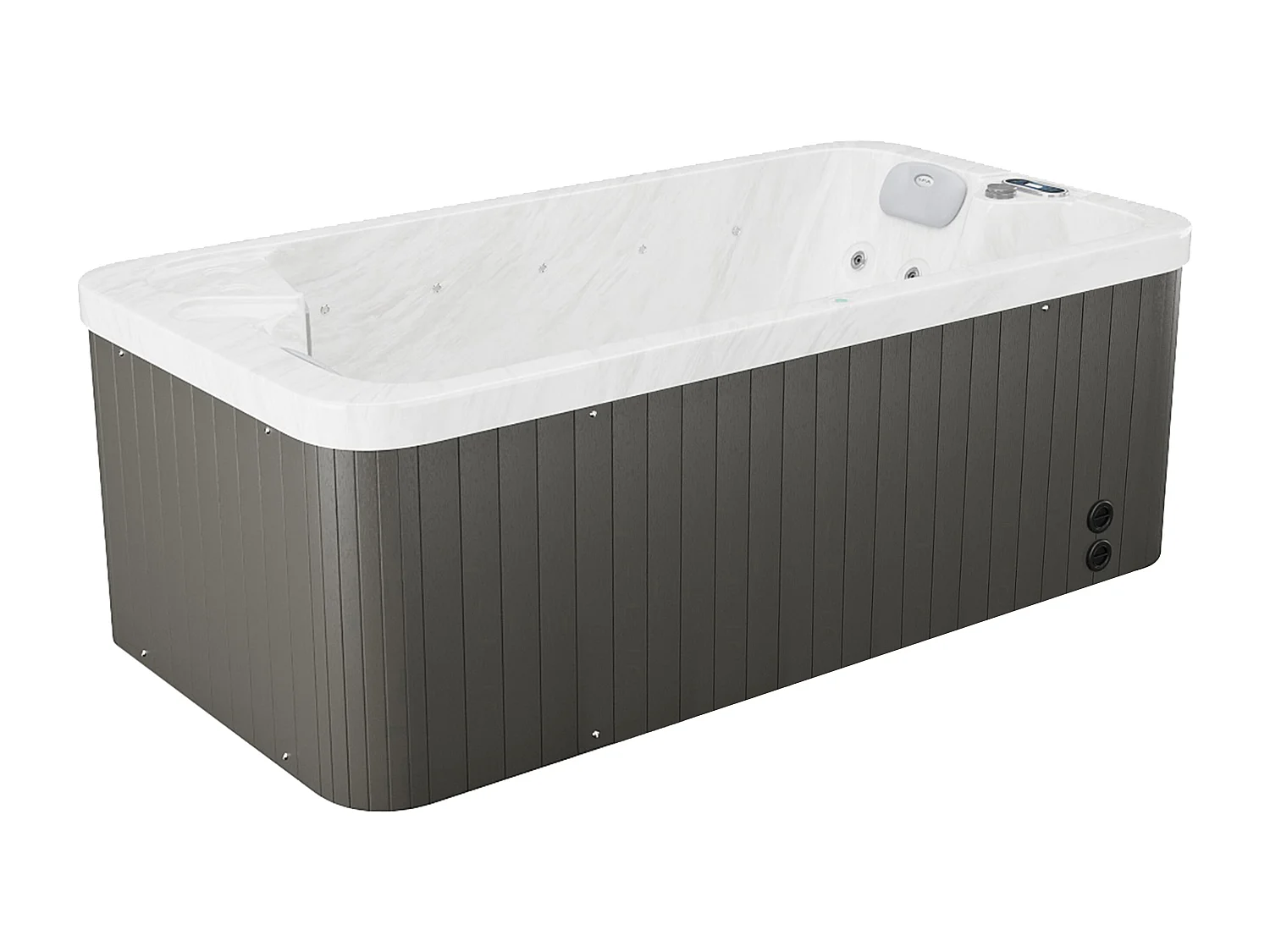 Spa de 2 lugares branco pérola com cobertura, 18 jatos, C210 x L110 x A74 cm, sistema BALBOA - TAHITI III