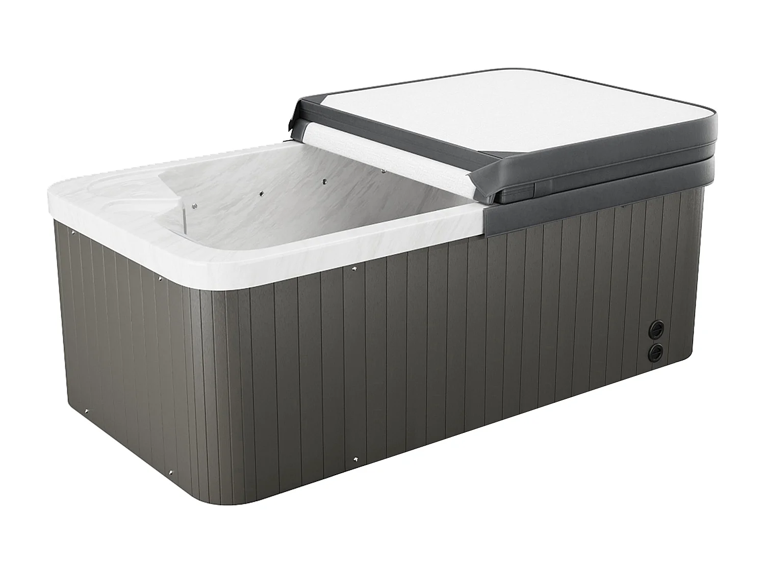 Spa de 2 lugares branco pérola com cobertura, 18 jatos, C210 x L110 x A74 cm, sistema BALBOA - TAHITI III