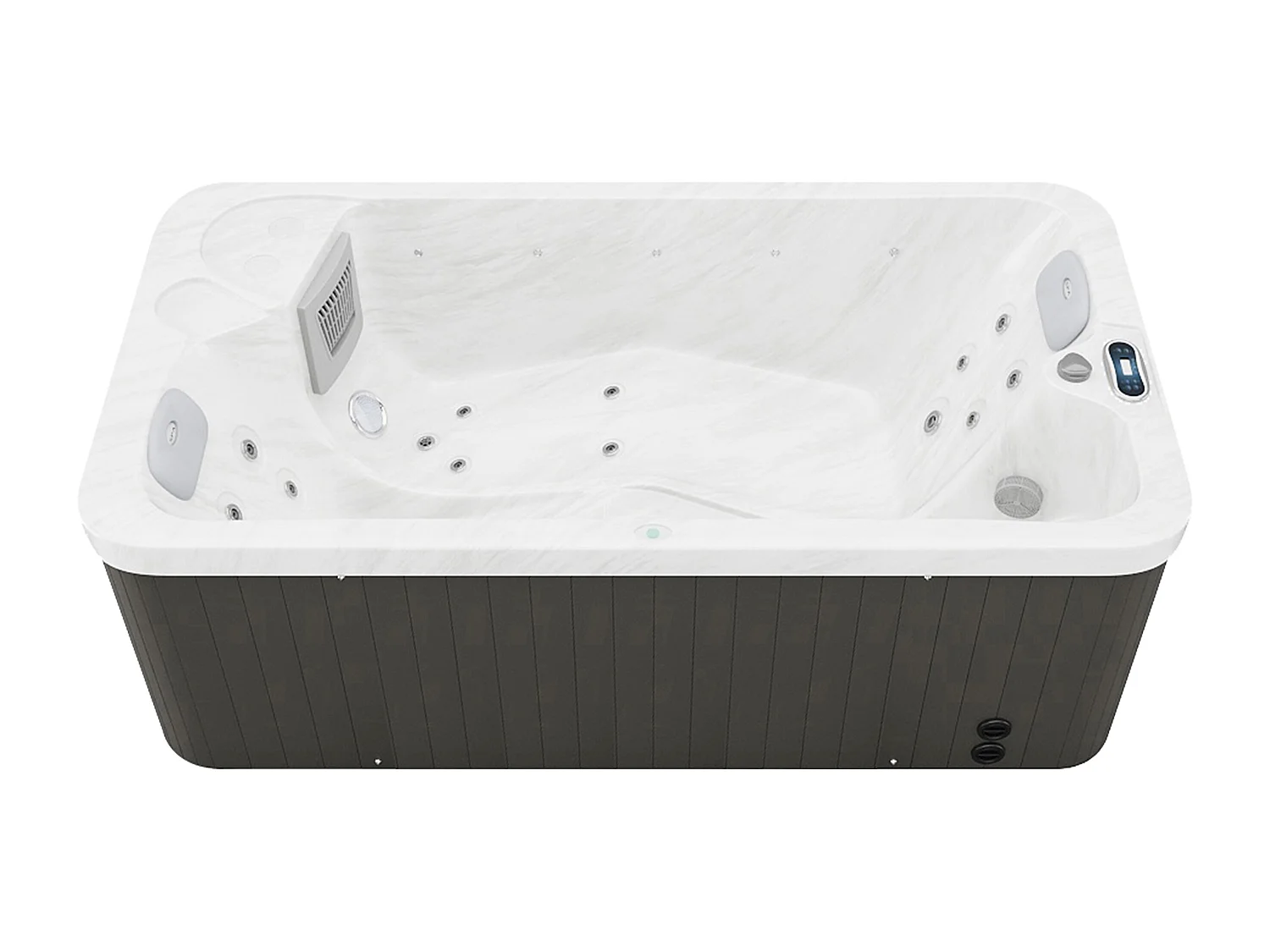 Spa de 2 lugares branco pérola com cobertura, 18 jatos, C210 x L110 x A74 cm, sistema BALBOA - TAHITI III