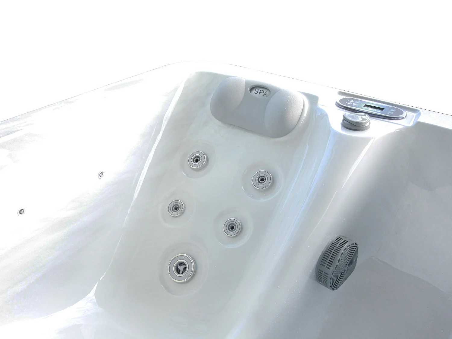 Spa de 2 lugares branco pérola com cobertura, 18 jatos, C210 x L110 x A74 cm, sistema BALBOA - TAHITI III