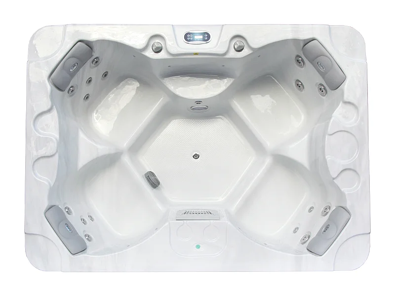 Spa de 4 lugares branco pérola com cobertura, 16 jatos, C210 x L152 x A76 cm, sistema BALBOA - LULA IV