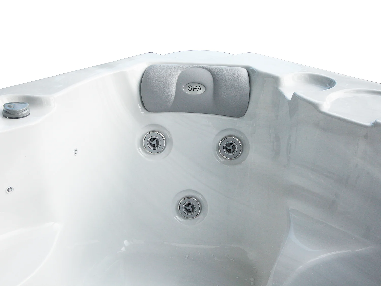 Spa de 4 lugares branco pérola com cobertura, 16 jatos, C210 x L152 x A76 cm, sistema BALBOA - LULA IV