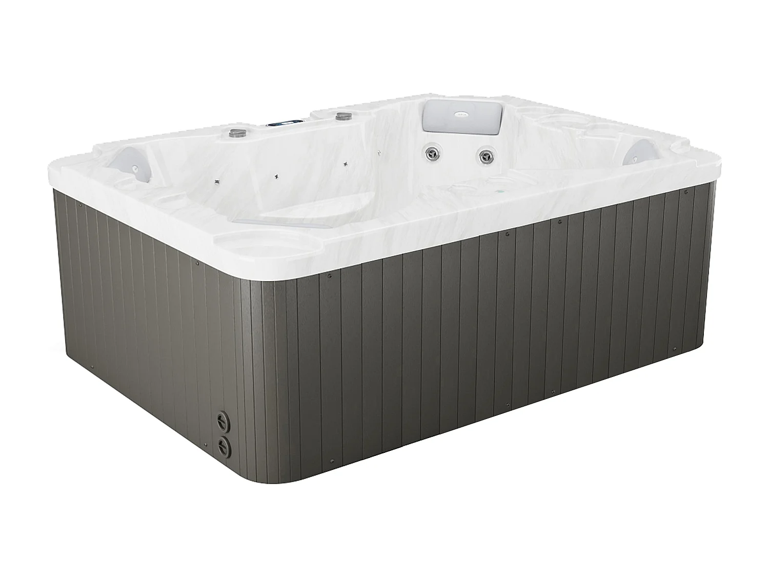 Spa de 4 lugares branco pérola com cobertura, 16 jatos, C210 x L152 x A76 cm, sistema BALBOA - LULA IV