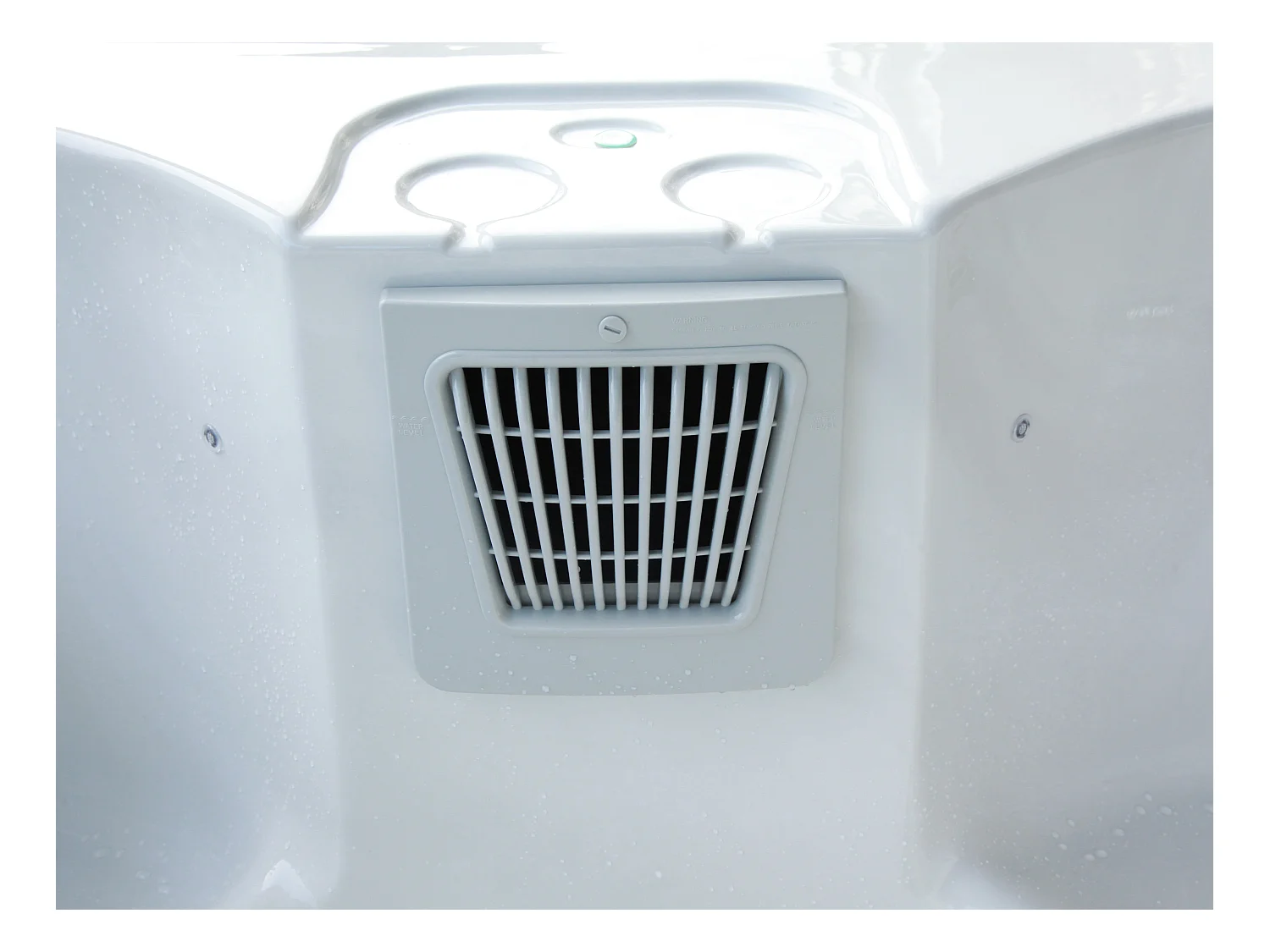 Whirlpool 4 Plätze mit Abdeckung - Perlweiß - 16 Düsen - 210 x 152 x 76 cm - System BALBOA - LULA IV