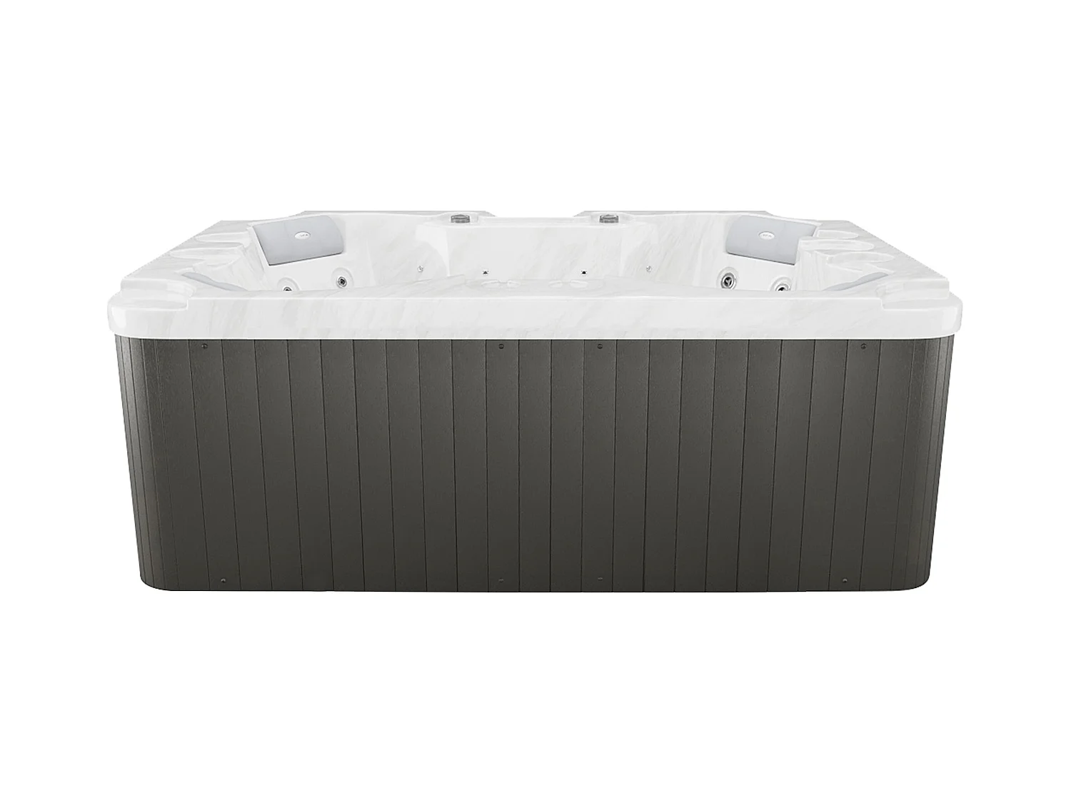 Whirlpool 4 Plätze mit Abdeckung - Perlweiß - 16 Düsen - 210 x 152 x 76 cm - System BALBOA - LULA IV