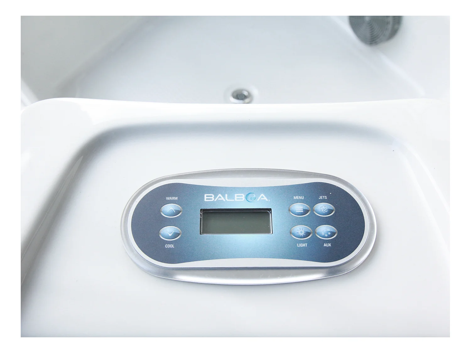 Whirlpool 4 Plätze mit Abdeckung - Perlweiß - 16 Düsen - 210 x 152 x 76 cm - System BALBOA - LULA IV