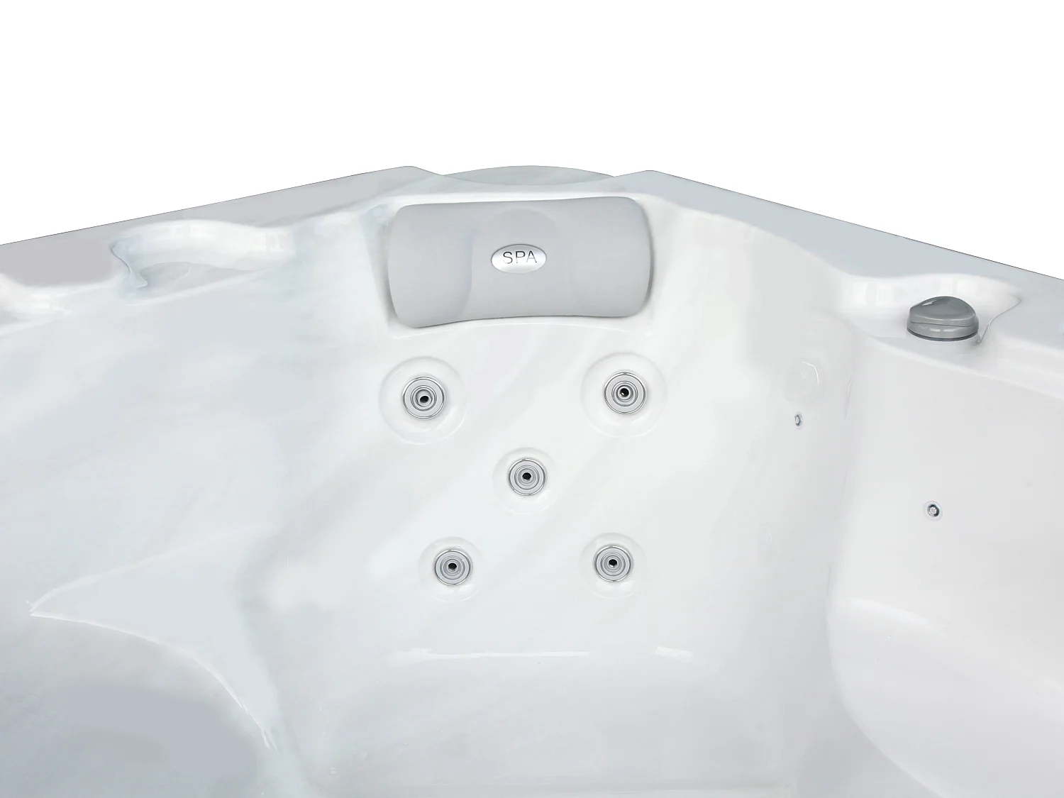 SPA 4 places blanc perlé avec bâche - 16 jets - L210 x P152 x H76 cm - Système BALBOA - LULA IV