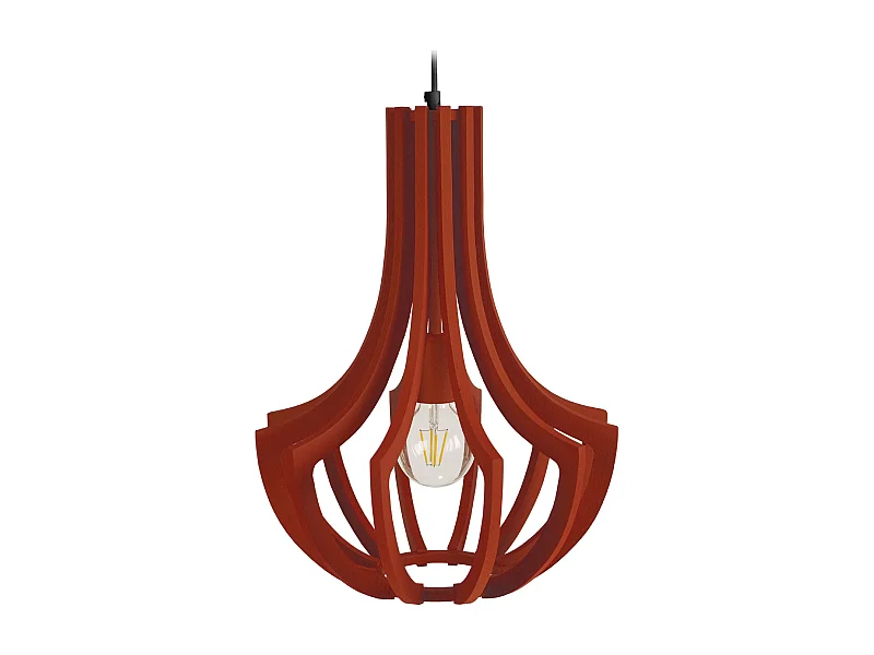 Suspension TOSEL ,bois,Rouge ,H107x D 35xP35cm