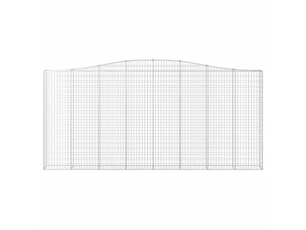 Cestini per gabbioni ad arco 3 pz 400x30x180/200 cm Ferro zincato