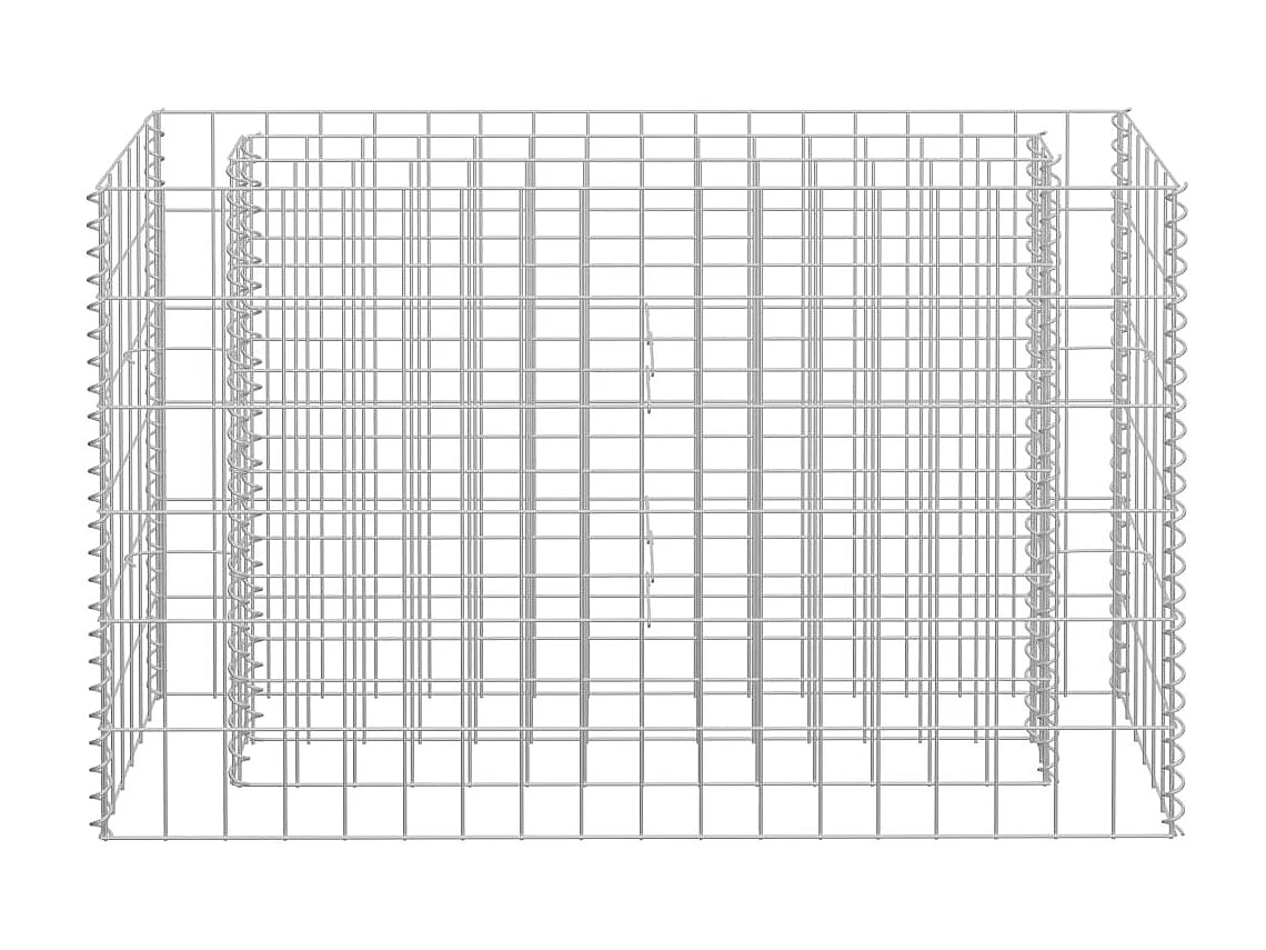 Lit surélevé à gabion Acier galvanisé 90x30x60 cm