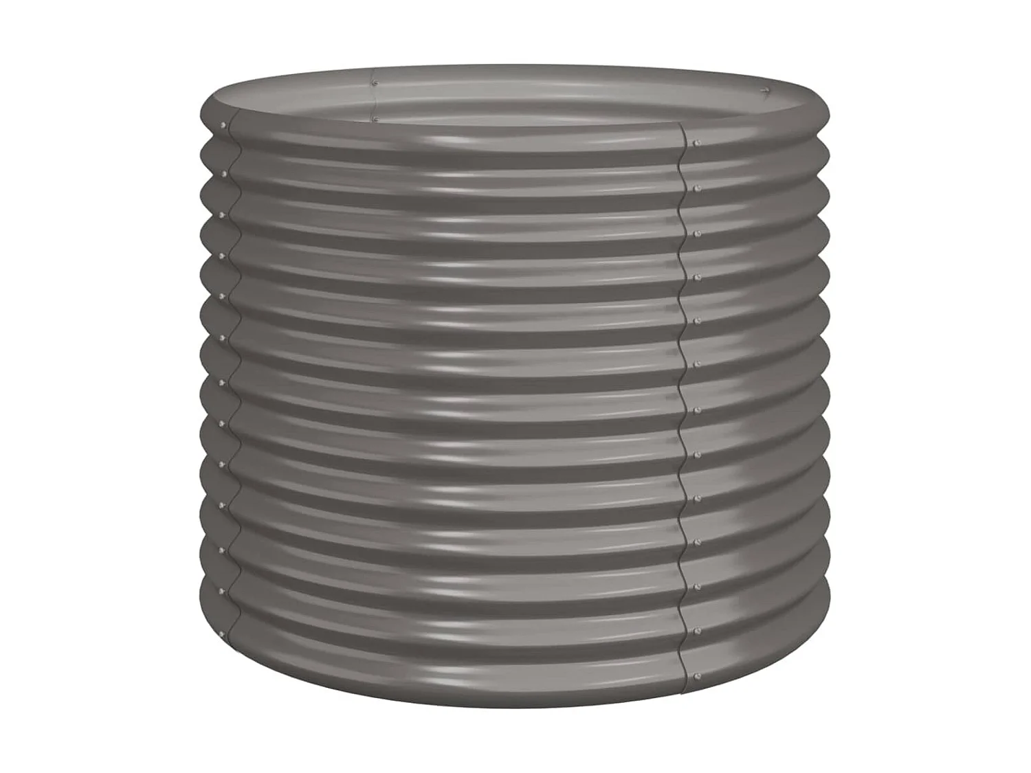 Jardinière de jardin Acier enduit de poudre 80x80x68 cm Gris