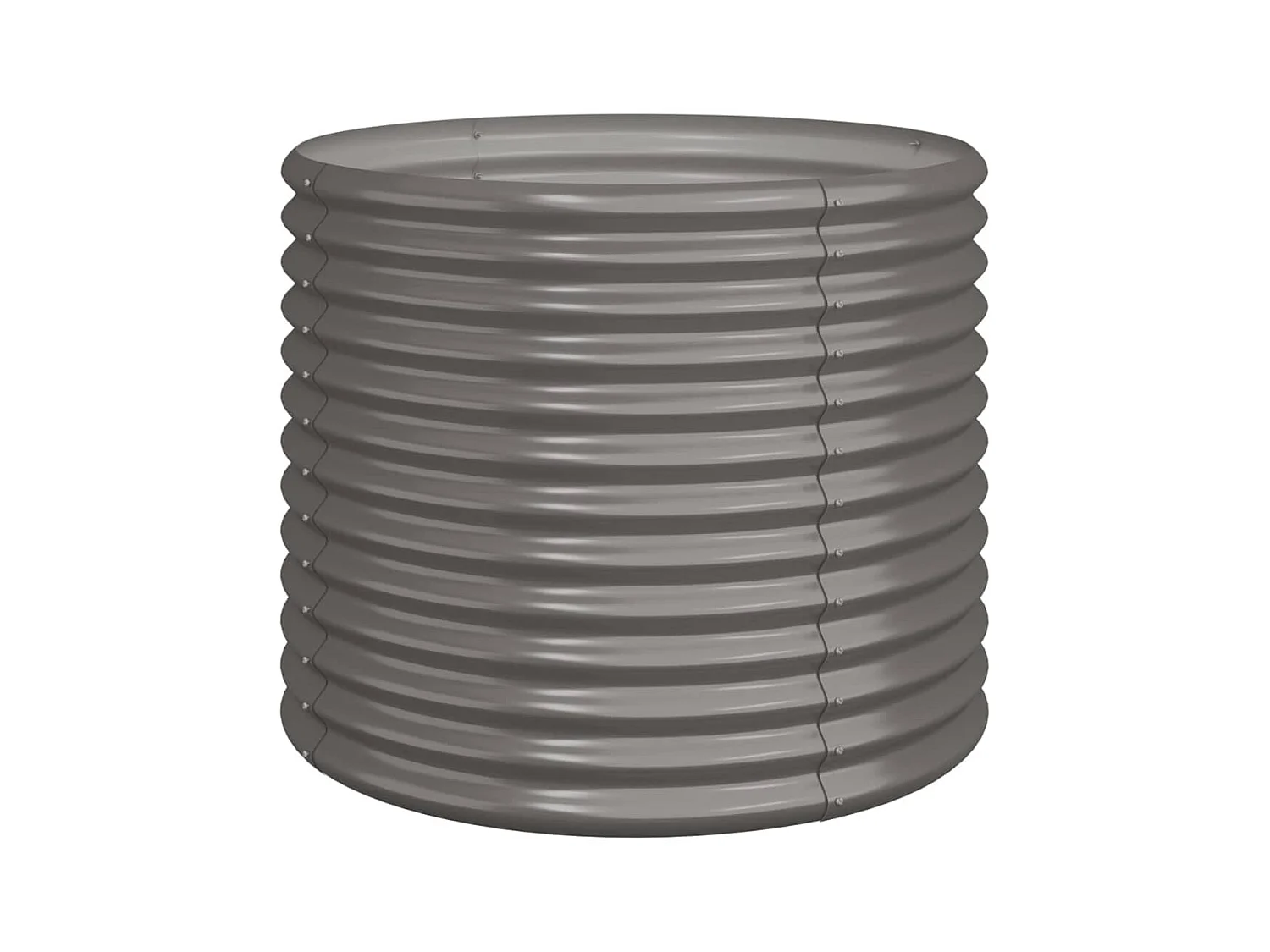 Jardinière de jardin Acier enduit de poudre 80x80x68 cm Gris