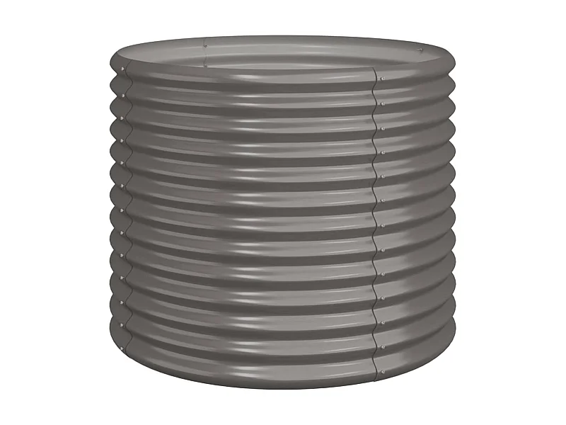 Jardinière de jardin Acier enduit de poudre 80x80x68 cm Gris