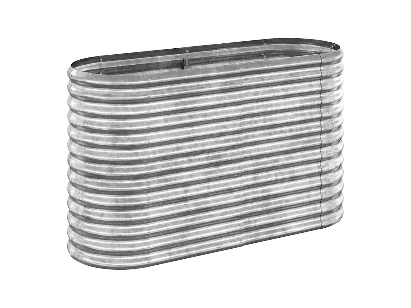 Hochbeet für den Garten, pulverbeschichteter Stahl, silberfarben