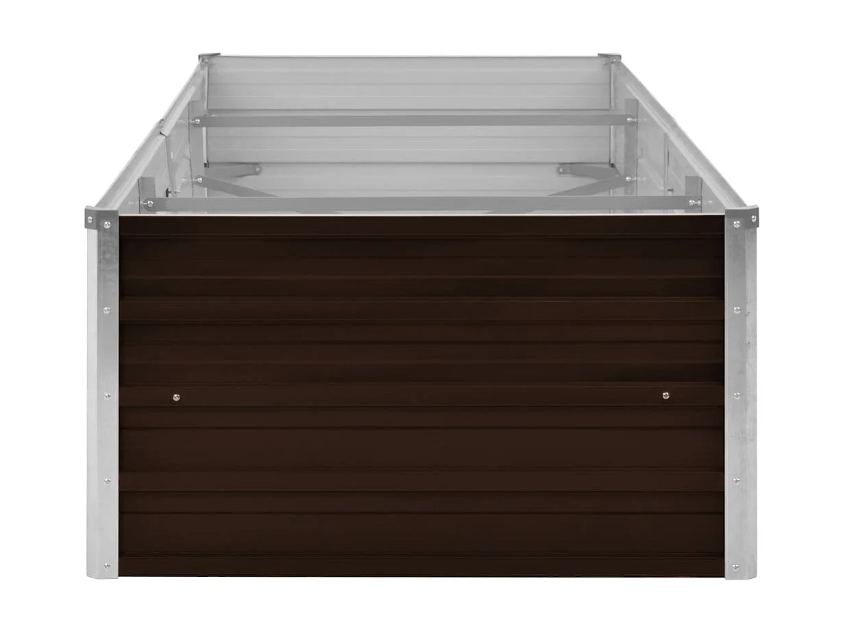 Letto da giardino rialzato Marrone 240x80x45 cm Acciaio zincato