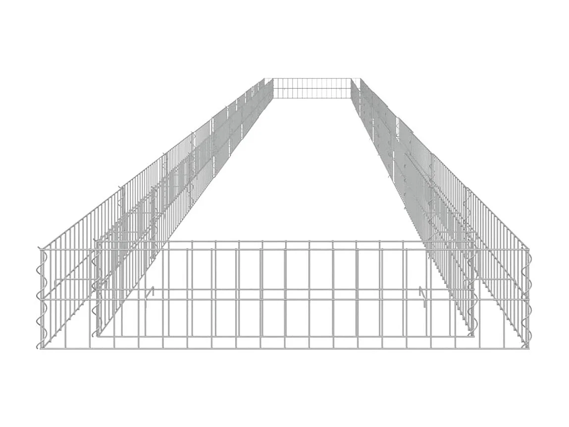 Cama de gaviones elevada Acero galvanizado 1000x100x20 cm