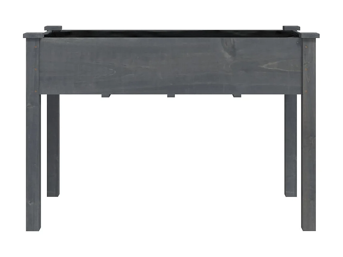 Pflanzgefäß mit grauer Auskleidung, 118 x 59 x 76 cm, massives Tannenholz