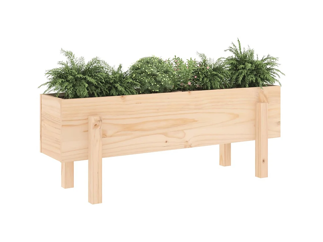 Hochbeet 101x30x38 cm aus massivem Kiefernholz