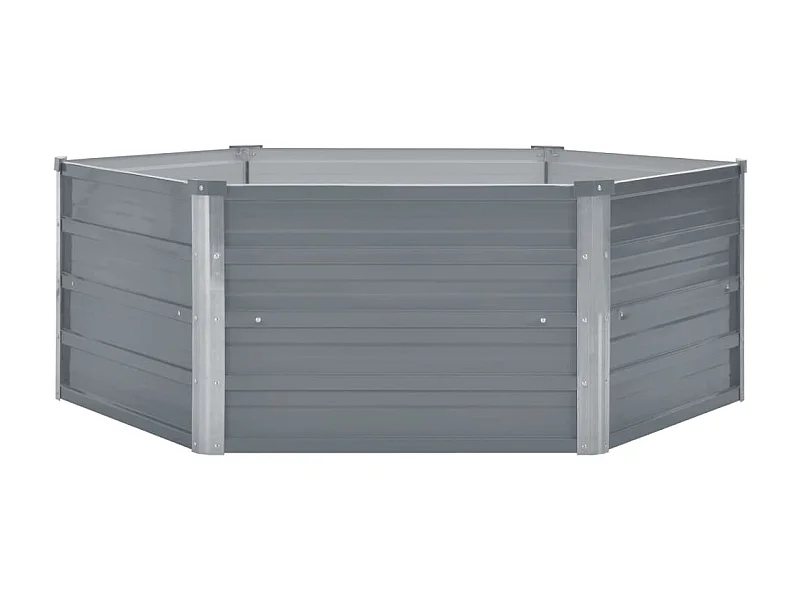 Jardinière 129 x 129 x 46 cm cm Acier galvanisé Gris