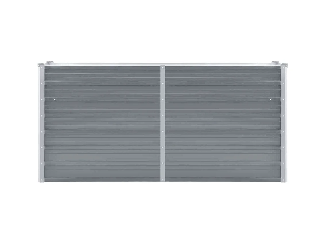 Canteiro elevado de aço galvanizado 160x40x77 cm Cinza