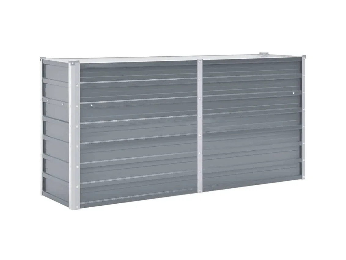Lit surélevé de jardin Acier galvanisé 160x40x77 cm Gris