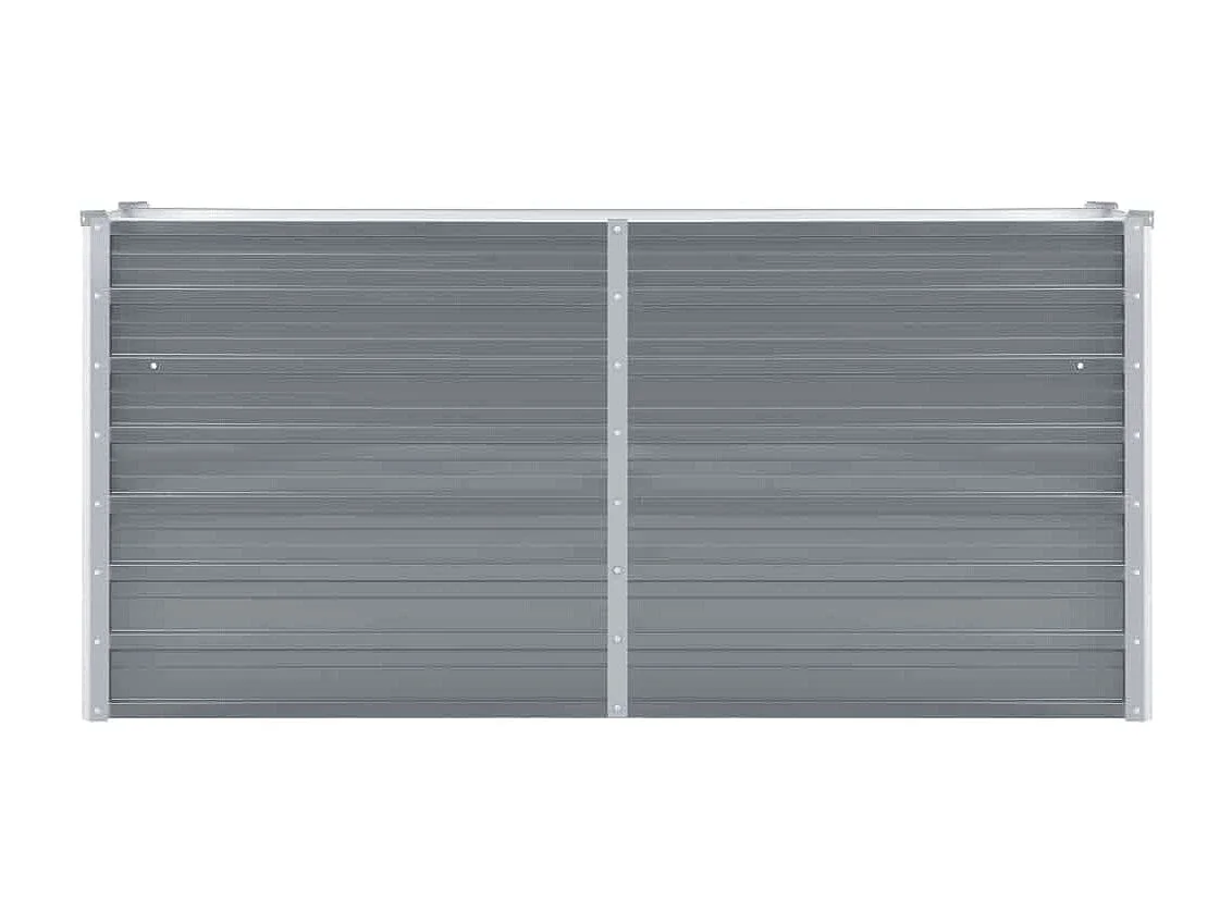 Lit surélevé de jardin Acier galvanisé 160x40x77 cm Gris