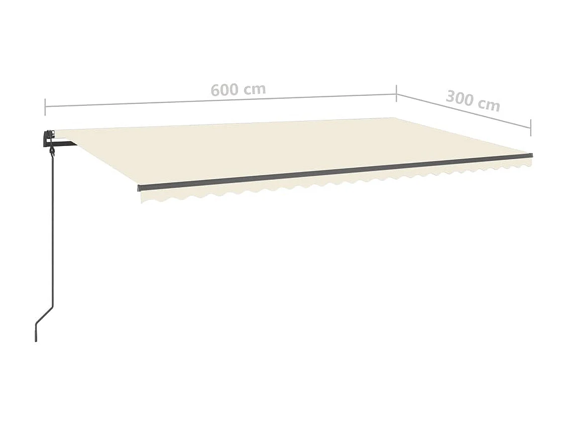 Automatische luifelwindsensor/LED 6x3 Crème