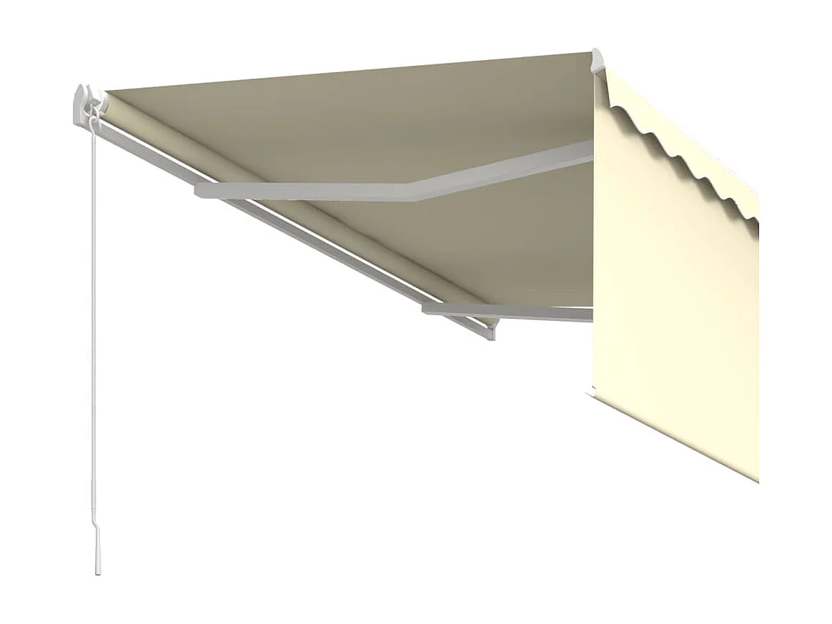 Auvent rétractableanuel avec store 3,5x2,5 Crème