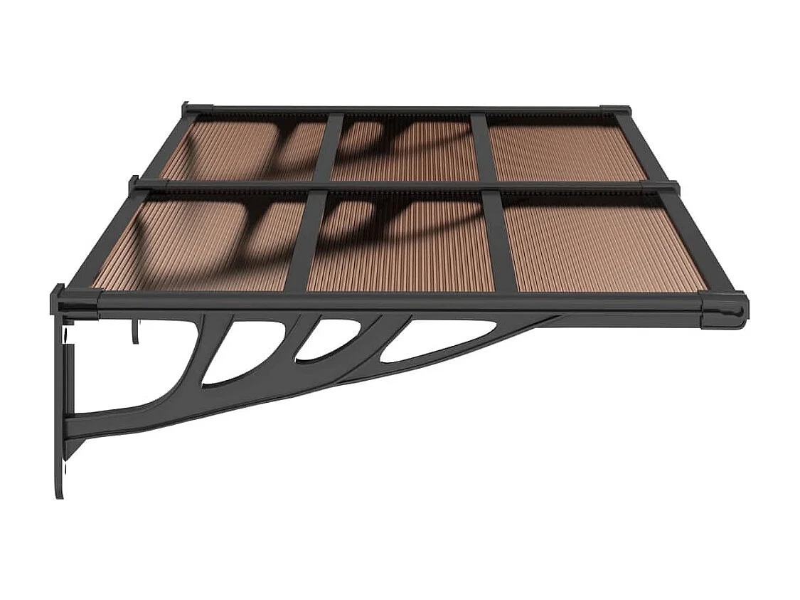 Auvent de porte Noir 152,5x90 Polycarbonate