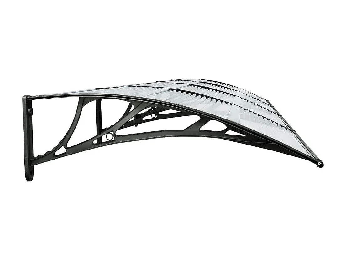 Auvent de porte Noir et transparent 400x80 Polycarbonate