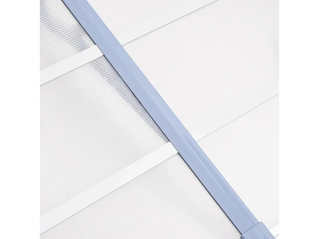 Auvent de porte Gris et transparent 358,5x90 Polycarbonate
