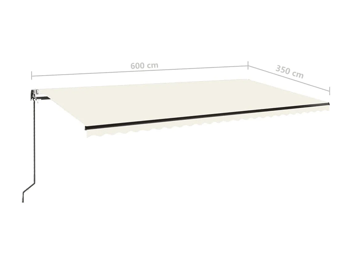 Auvent rétractable automatique 600x350 Crème