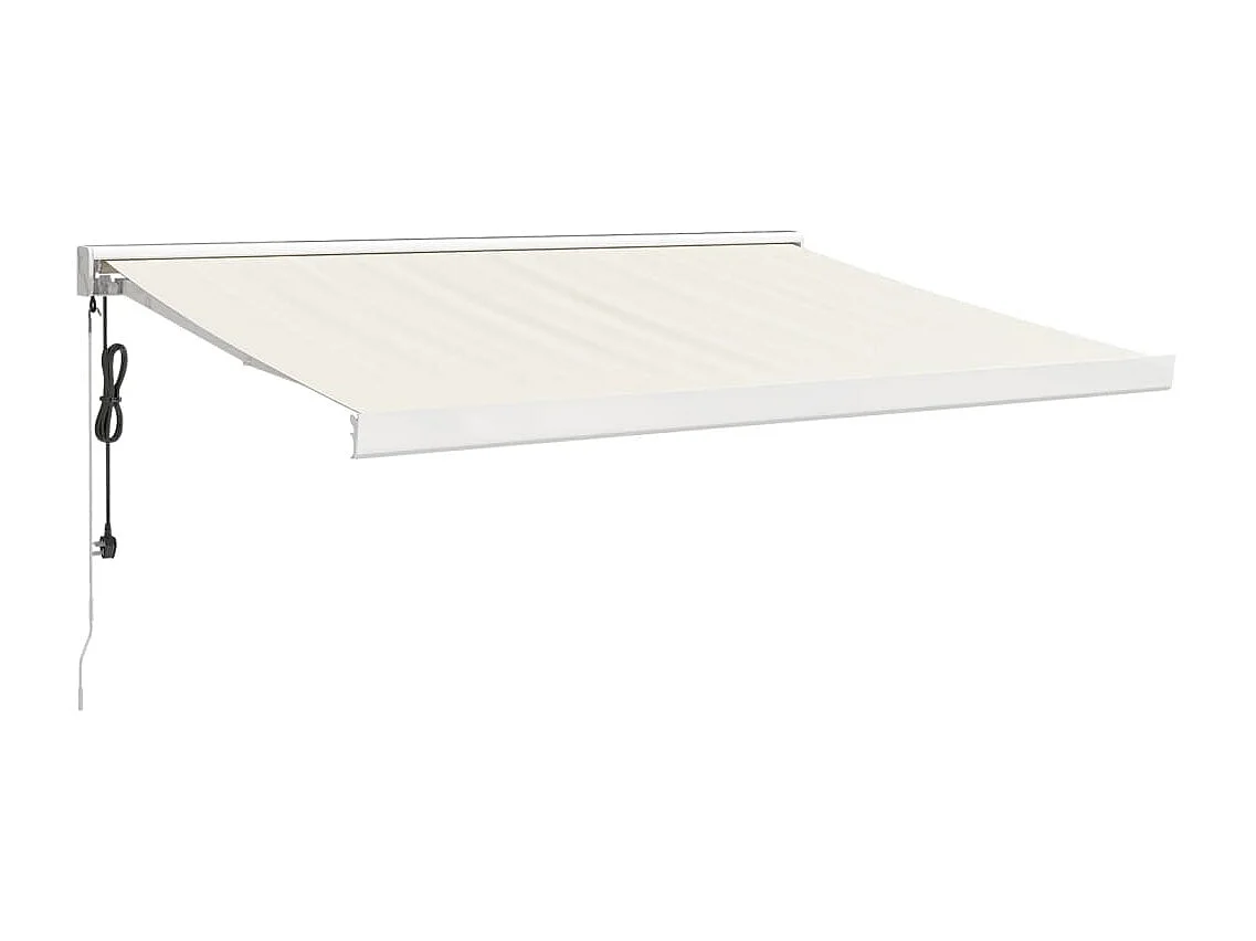 Toldo retrátil creme 3,5x2,5 tecido e alumínio