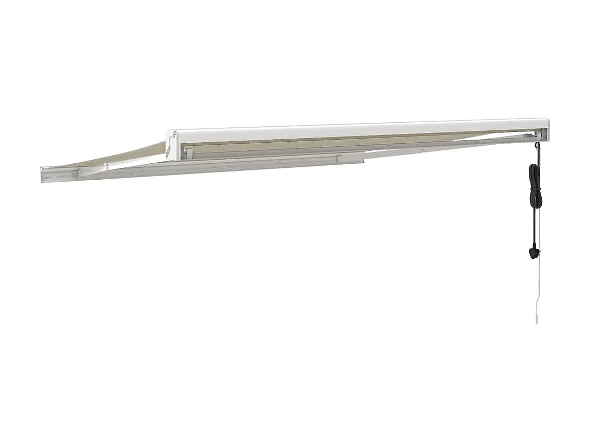 Toldo retrátil creme 3,5x2,5 tecido e alumínio