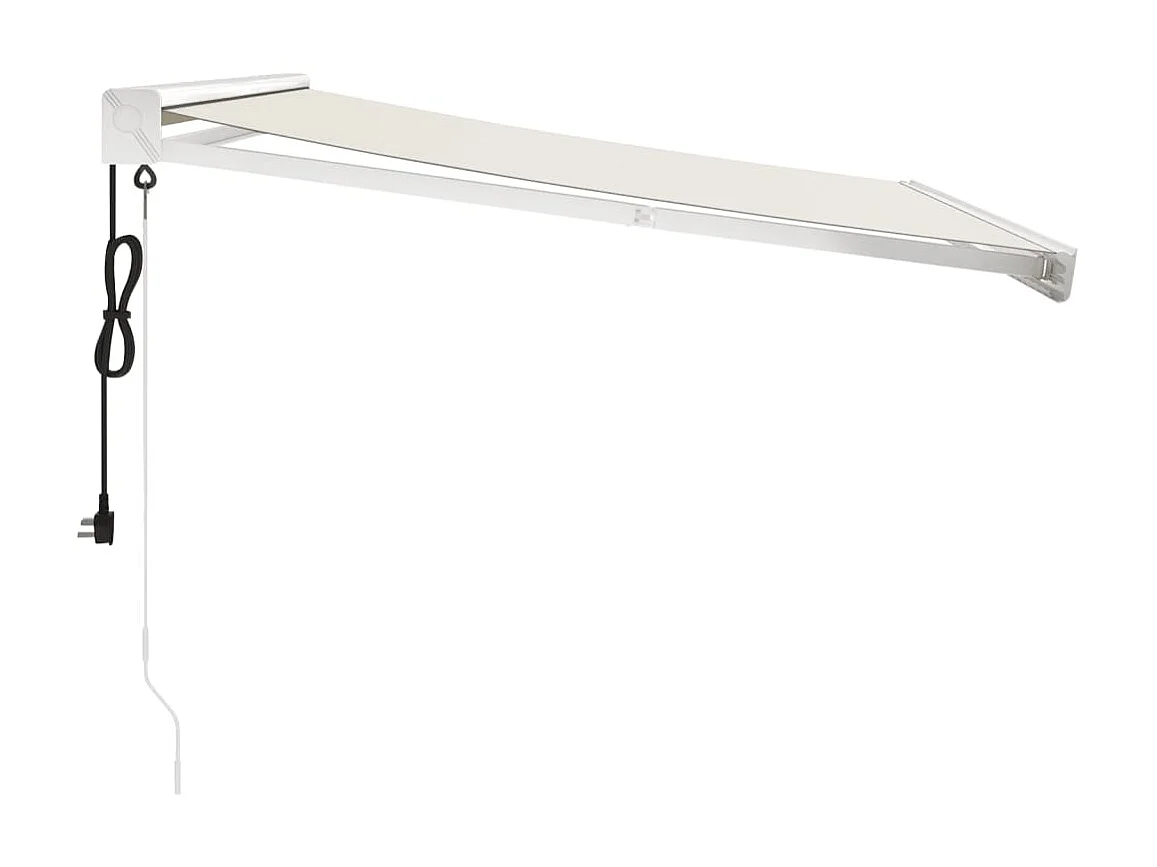 Toldo retrátil creme 3,5x2,5 tecido e alumínio