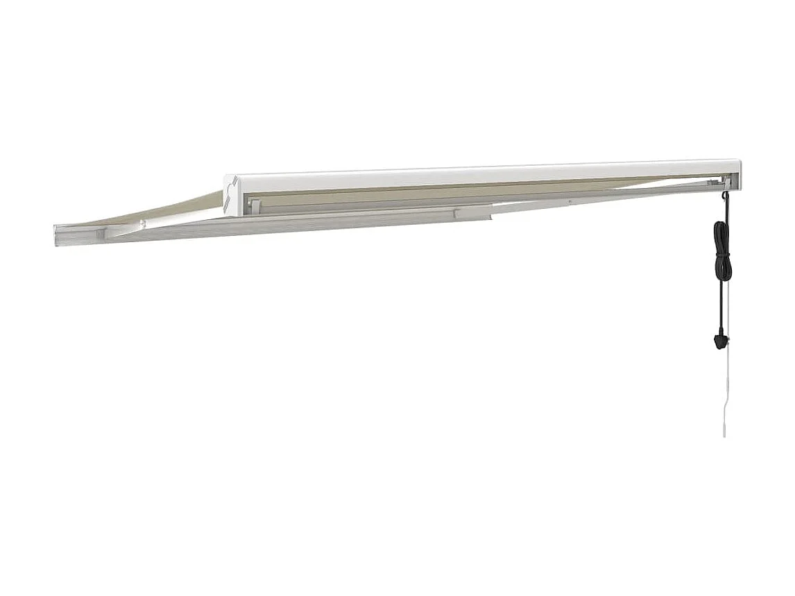 Toldo retrátil creme 3,5x2,5 tecido e alumínio