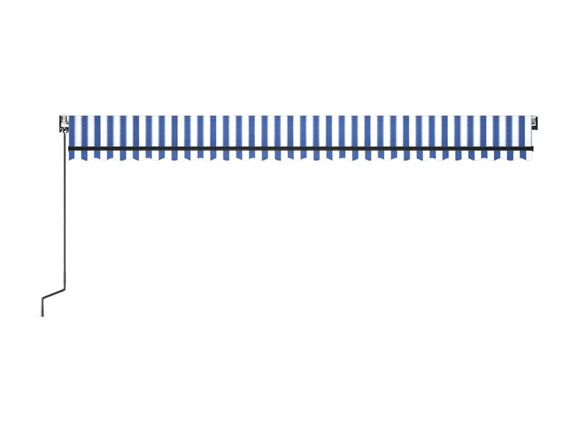 Toldo automático sensor viento/LED 600x300 Azul y blanco