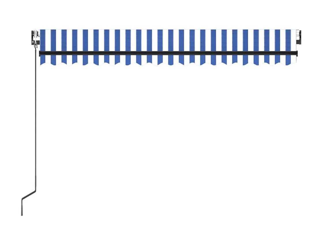 Auvent rétractable automatique 400x350 Bleu et blanc