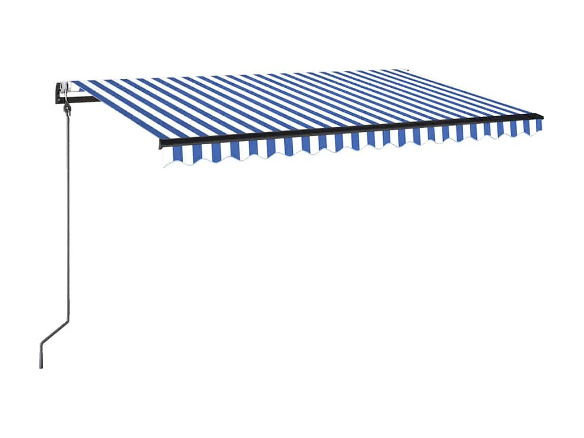 Auvent rétractable automatique 400x350 Bleu et blanc