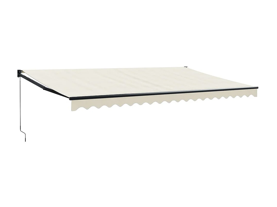 Auvent rétractable crème 5x3 tissu et aluminium